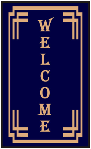 Bordered Welcome Mats